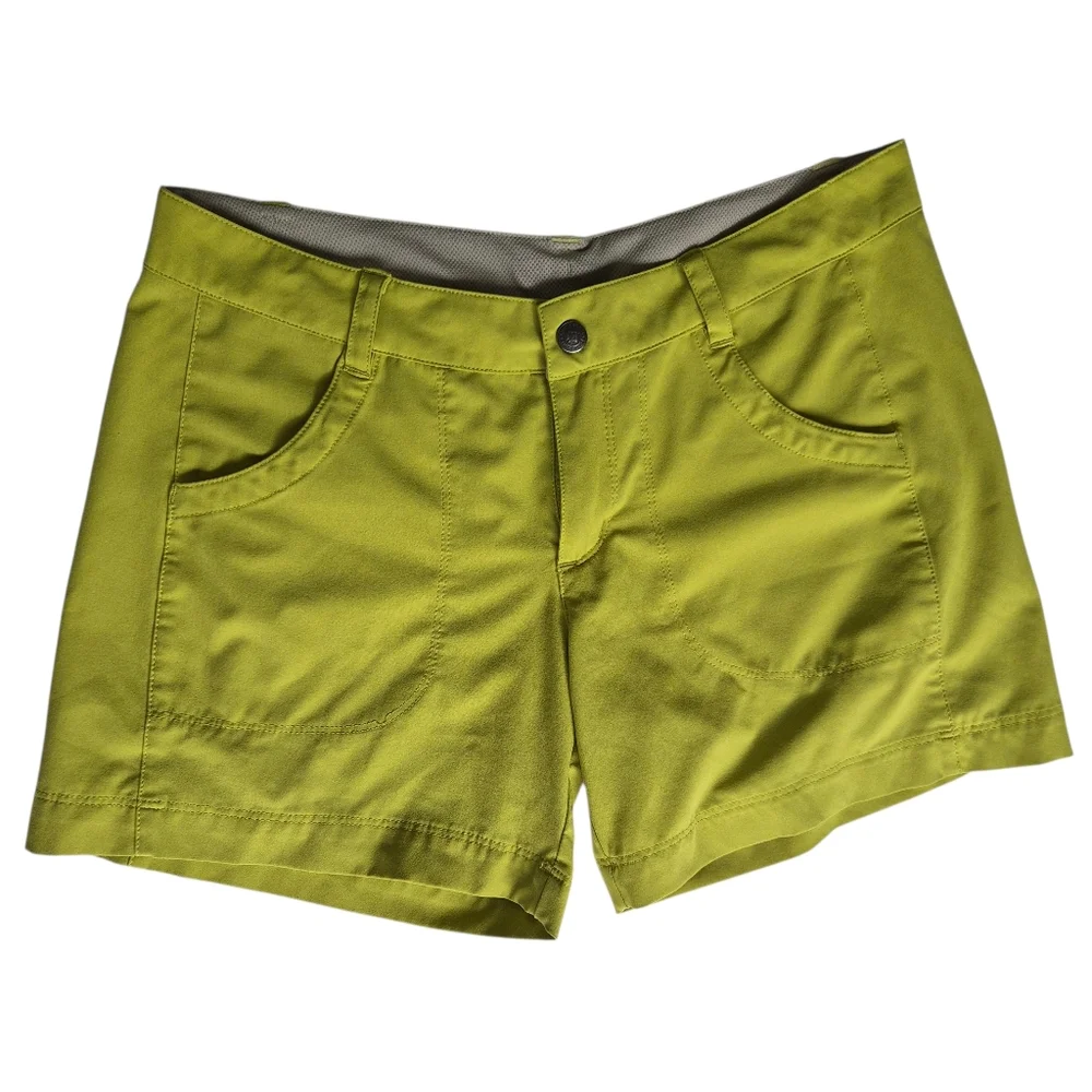 Patagonia‎ W's Happy Hike Green Gorpcore Granola Girl Outdoor Shorts Size 6